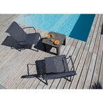 Fauteuils lounge pour l'extérieur en aluminium cauro (lot de 2)