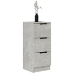 vidaXL Buffet Gris béton 30x30x70 cm Bois d'ingénierie