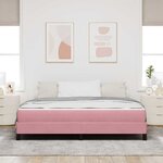 vidaXL Lit boxspring avec matelas Rose 180 x 200 cm Velours