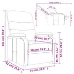 vidaXL Fauteuil inclinable Cappuccino Similicuir