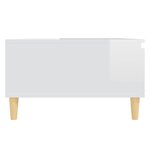 vidaXL Table basse blanc brillant 90x60x35 cm bois d'ingénierie