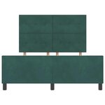 vidaXL Lit à ressorts avec tête de lit Vert foncé 160 x 200 cm Velours
