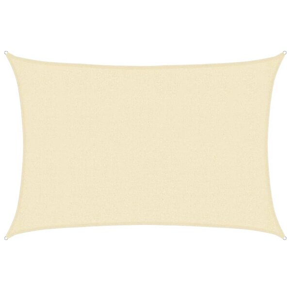 vidaXL Voile d'ombrage 160 g/m² Crème 2 5x4 m PEHD