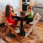 Chaise haute enfant SANDY blanc et verni