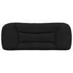 vidaXL Coussin de tête de lit noir 100 cm tissu