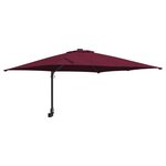vidaXL Parasol de terrasse Rouge bordeaux Tissu en polyester Grand