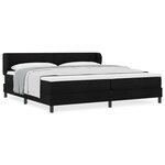 vidaXL Lit boxspring avec matelas avec matelas Noir 200 x 200 cm tissu