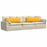 vidaXL Coussins de canapé 2 Pièces Jaune clair 120 x 40 cm