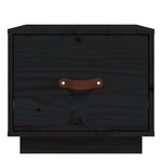 vidaXL Table de chevet Noir 40x34x35 cm Bois de pin solide