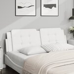 vidaXL Coussin de tête de lit blanc 160 cm similicuir