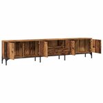 vidaXL Meuble TV avec tiroir vieux bois 200x25x44 cm bois d'ingénierie