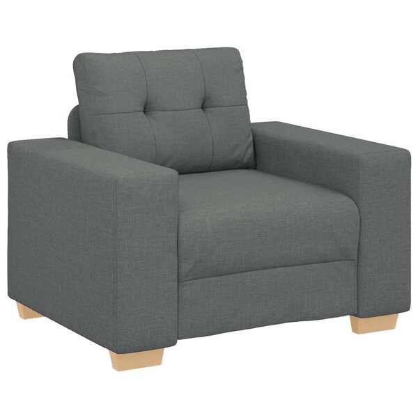 vidaXL Fauteuil Gris foncé 60 cm Tissu