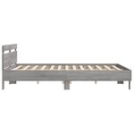 vidaXL Cadre de lit sans matelas sonoma gris 160x200 cm