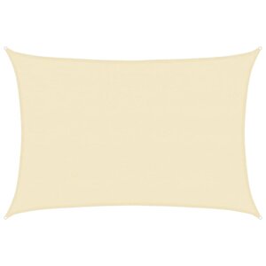 vidaXL Voile d'ombrage 160 g/m² Crème 4x5 m PEHD