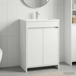 vidaXL Meuble sous lavabo de salle de bain Blanc 56 x 37 5 x 81 cm