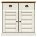 vidaXL Buffet avec tiroirs VIGO 78x40x75 cm blanc bois massif de pin