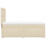 vidaXL Sommier à lattes de lit avec matelas Crème 100x200 cm Tissu