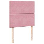 vidaXL Sommier à lattes de lit avec matelas Rose 100x200 cm Velours