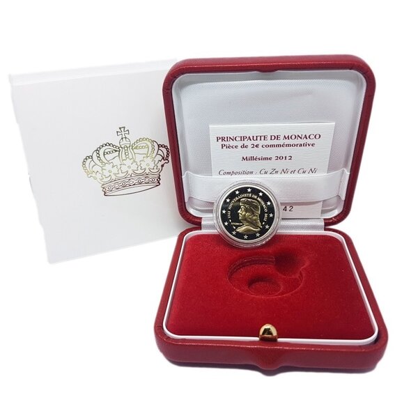 Pièce de monnaie 2 euro commémorative Monaco 2012 BE – Lucien Ier