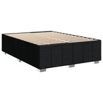 vidaXL Sommier à lattes de lit avec matelas Noir 160x200 cm Tissu