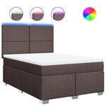 vidaXL Sommier à lattes de lit avec matelas Marron foncé 160x200 cm