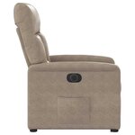 vidaXL Fauteuil inclinable électrique taupe tissu microfibre