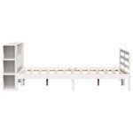 vidaXL Lit bibliothèque sans matelas blanc 135x190 cm bois pin massif