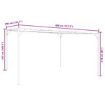vidaXL Belvédère beige 4x4 m 180 g/m² tissu et acier