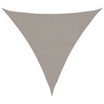 vidaXL Voile d'ombrage 160 g/m² triangulaire gris clair 3x3x3 m PEHD