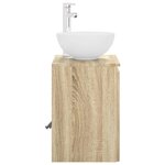 vidaXL Vanité de lavabo mural Chêne Sonoma 49 5 x 35 x 63 cm
