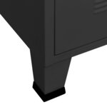 Vidaxl meuble tv industriel noir 105x35x42 cm métal