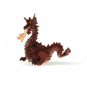 Dragon Rouge Papo avec Flamme Éblouissante - Figurine Fantastique