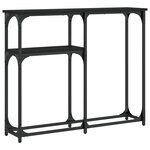vidaXL Table console noir 90x22 5x75 cm bois d'ingénierie
