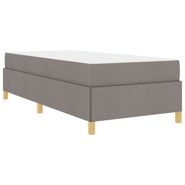 vidaXL Lit à ressorts Taupe et Marron et Blanc 80 x 200 cm tissu