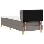 vidaXL Lit à Ressorts avec Matelas Crème 90x200 cm Tissu Taupe