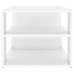 vidaXL Table basse blanc brillant 100x50x40 cm bois d'ingénierie