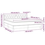 vidaXL Sommier à lattes de lit avec matelas Noir 160x200 cm Tissu