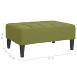 vidaXL Repose-pied Vert clair 78x56x32 cm Velours