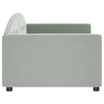 vidaXL Lit de repos gris clair 90x200 cm velours