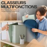 ACROPAQ -  8 x Classeur A4 - Avec 2 Anneaux 30mm  Jusqu'à 200 feuilles  Dos de 3 5 cm  Terre