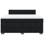 vidaXL Sommier à lattes de lit avec matelas Noir 180x200 cm Velours