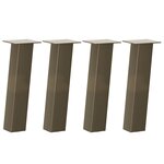 vidaXL Pieds de table basse 4 pièces Acier naturel 42 cm Acier