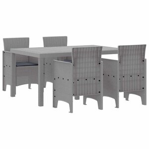 vidaXL Ensemble de salle à manger pour jardin 5 Pièces Gris clair