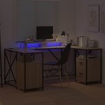 vidaXL Bureau Chêne sonoma 182 x 101 x 87.5 cm Bois d'ingénierie
