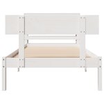 vidaXL Cadre de lit sans matelas blanc 75x190 cm bois de pin massif