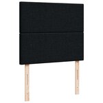 vidaXL Sommier à lattes de lit avec matelas noir 120x190 cm tissu