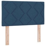 Lit à ressort vidaXL avec matelas - Bleu - 80x200 cm - Tissu