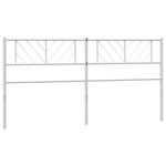vidaXL Tête de lit de remplacement métal blanc 200 cm