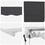 vidaXL Auvent rétractable électrique Anthracite et blanc 5 × 3 5 m