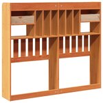 vidaXL Tête de lit avec rangement cire marron 135cm bois massif de pin